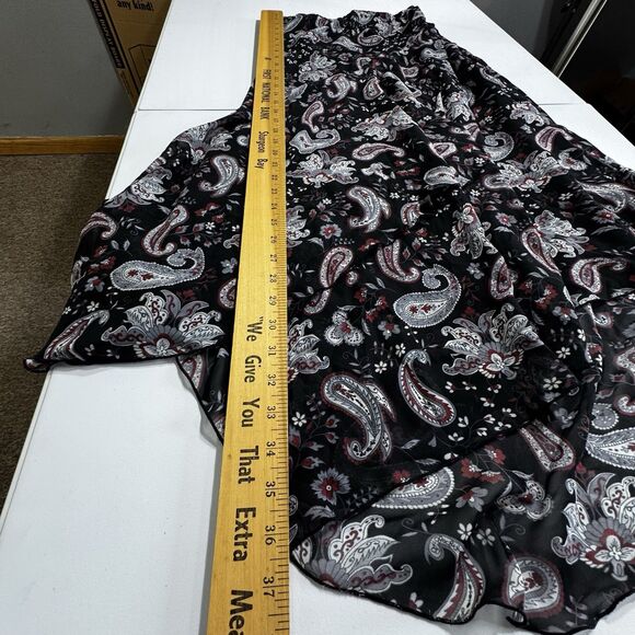 Vintage YTK Paisley skirt, asymmetrical hem, Ruffle, fairy, Dark academia Size 8 - Picture 4 of 7